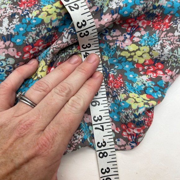 Matilda Jane Hello Lovely Rainbow Floral Flare Dress 14 Round Neck Lace Zipper - Picture 7 of 9